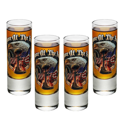 Home Of The Free Because Of The Brave Shot Glasses-Military Republic