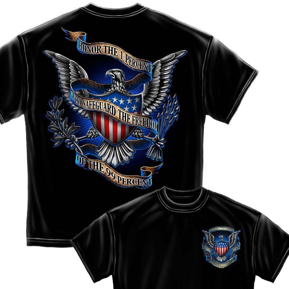 Honor The 1 Percent T-Shirt - Military Republic