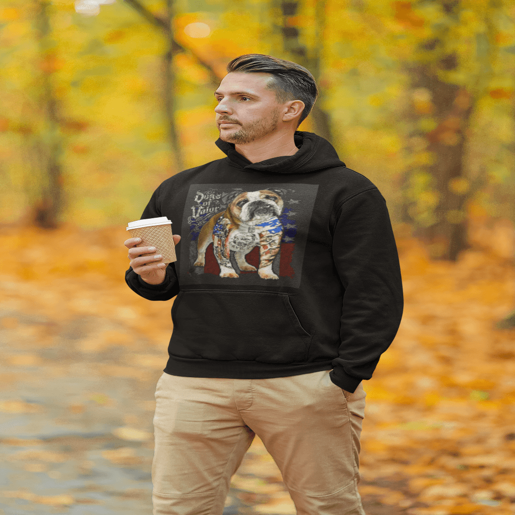 Dogs Of Valor Bull Dog Premium Hoodie - Military Republic