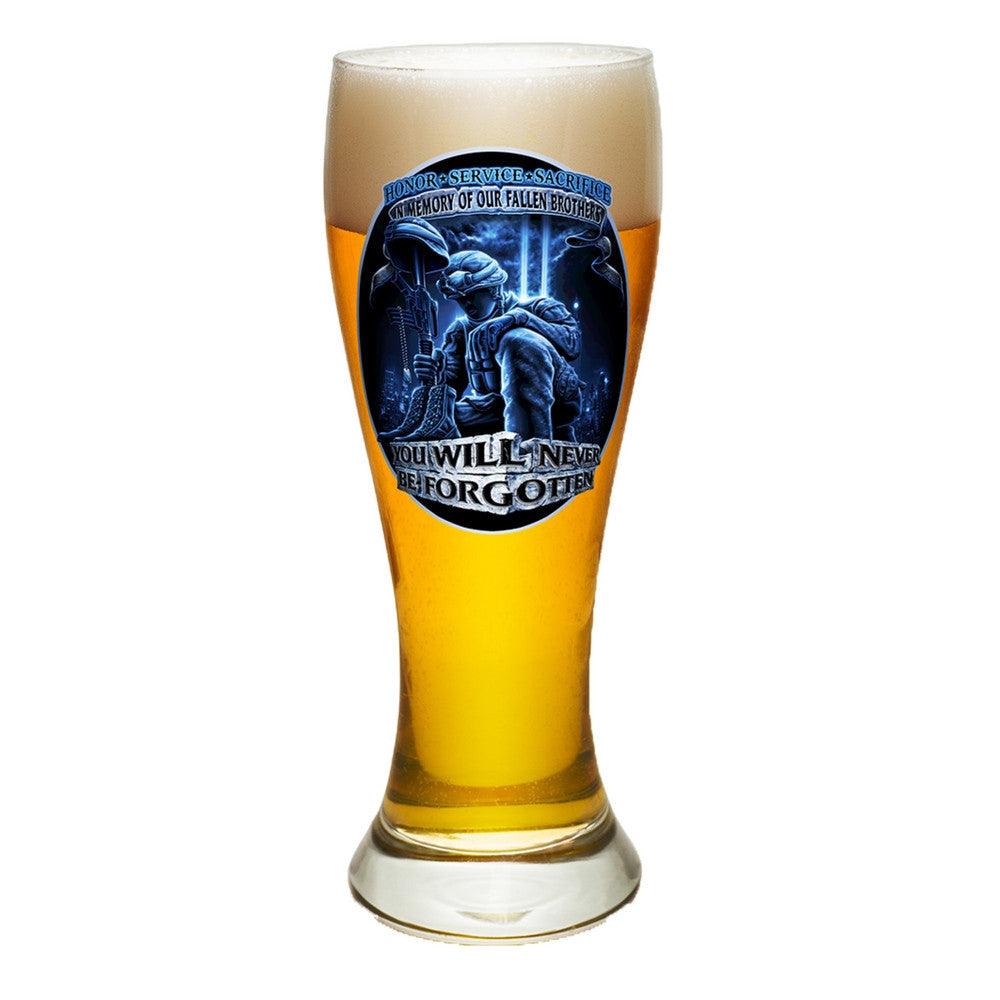 In Memory Of Our Fallen Brothers Pilsner Glasses Set-Military Republic