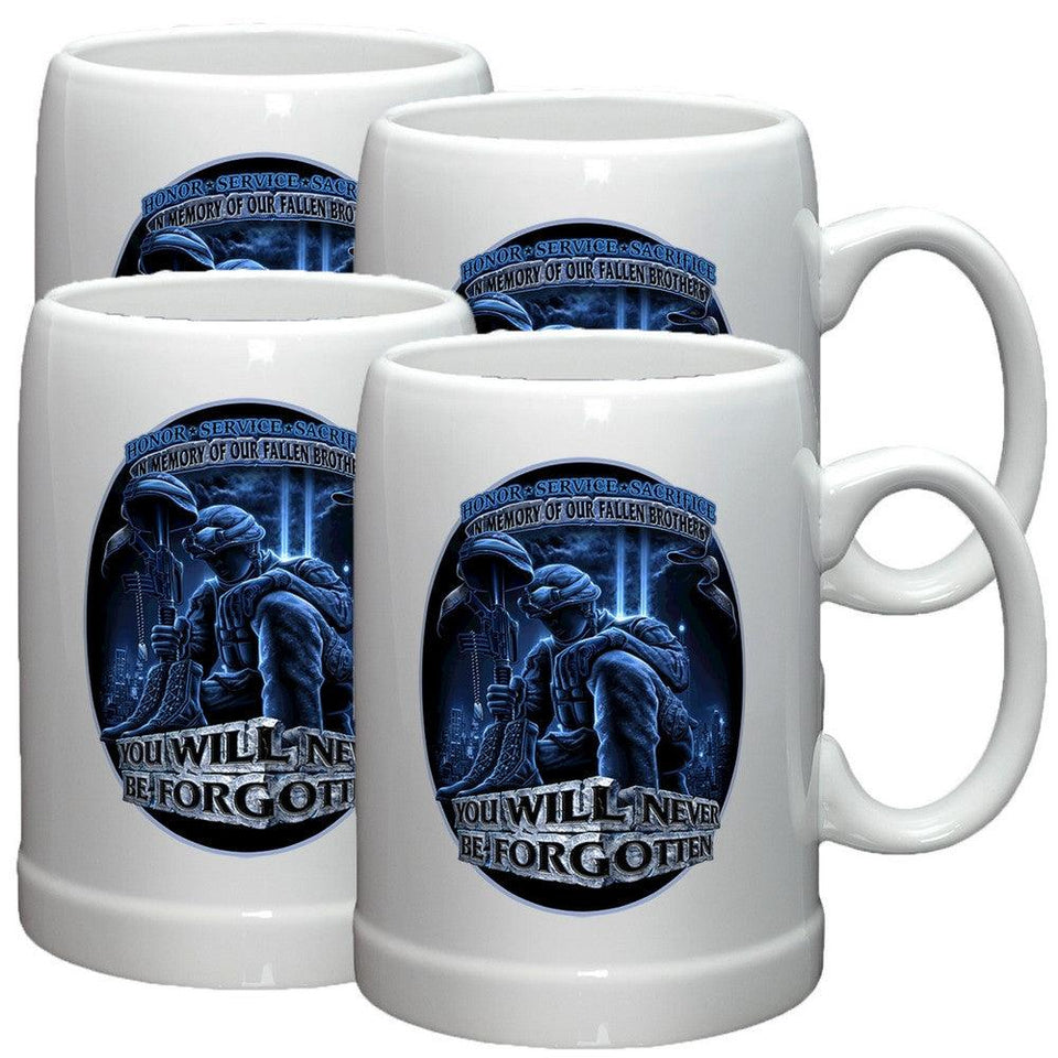 In Memory Of Our Fallen Brothers Stoneware Mug Set-Military Republic