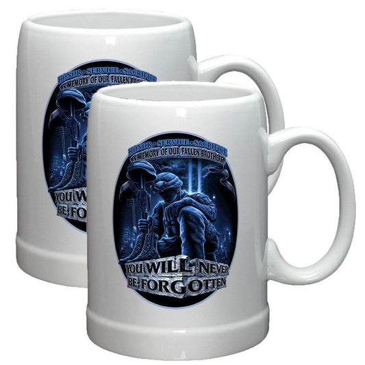 In Memory Of Our Fallen Brothers Stoneware Mug Set-Military Republic