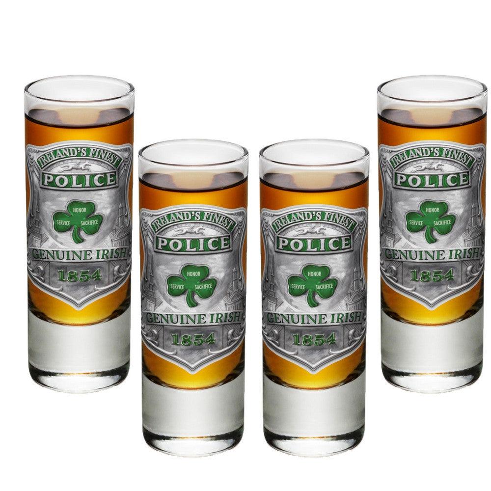 Ireland's Finest Police Shot Glasses Military Republic
