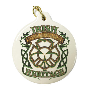 Irish Firefighter Heritage Christmas Ornament-Military Republic