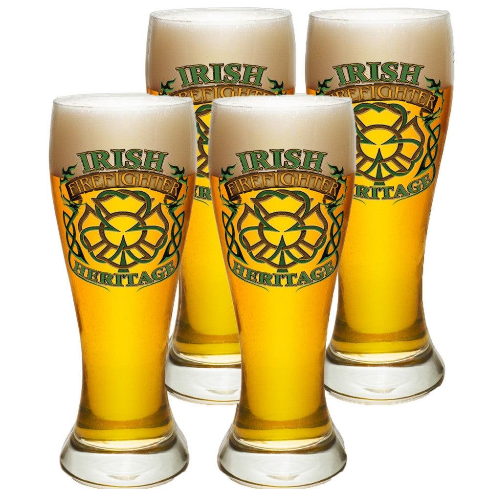 Irish Firefighter Heritage Pilsner Glass Set-Military Republic