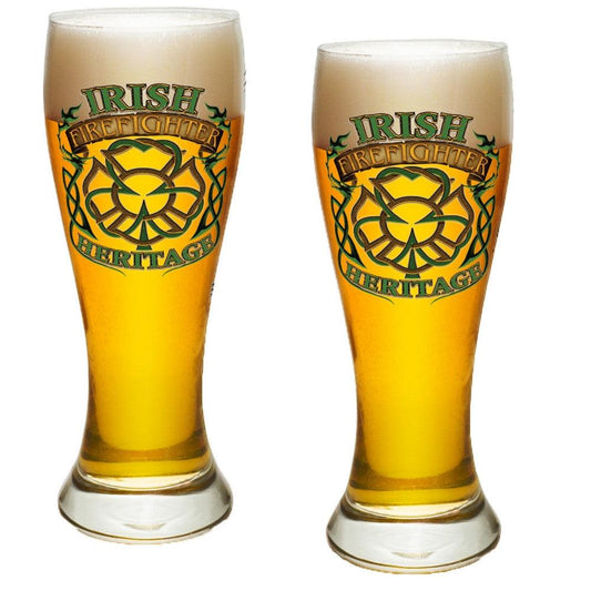 Irish Firefighter Heritage Pilsner Glass Set-Military Republic