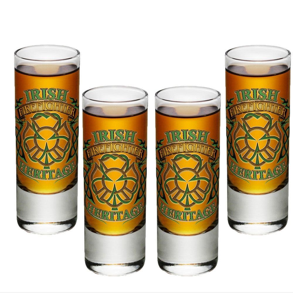 Irish Firefighter Heritage Shot Glasses-Military Republic