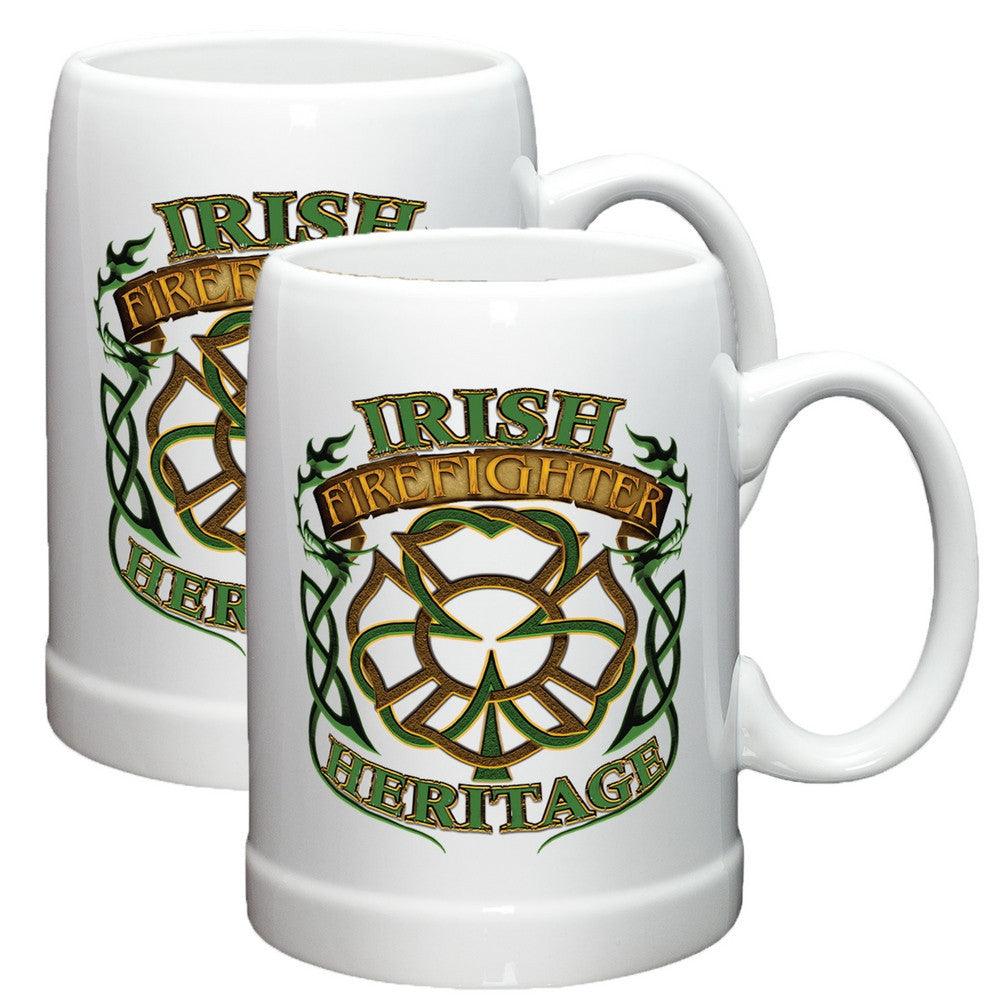 Irish Firefighter Heritage Stoneware Mug Set-Military Republic