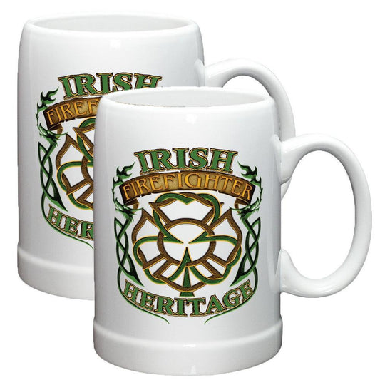 Irish Firefighter Heritage Stoneware Mug Set-Military Republic