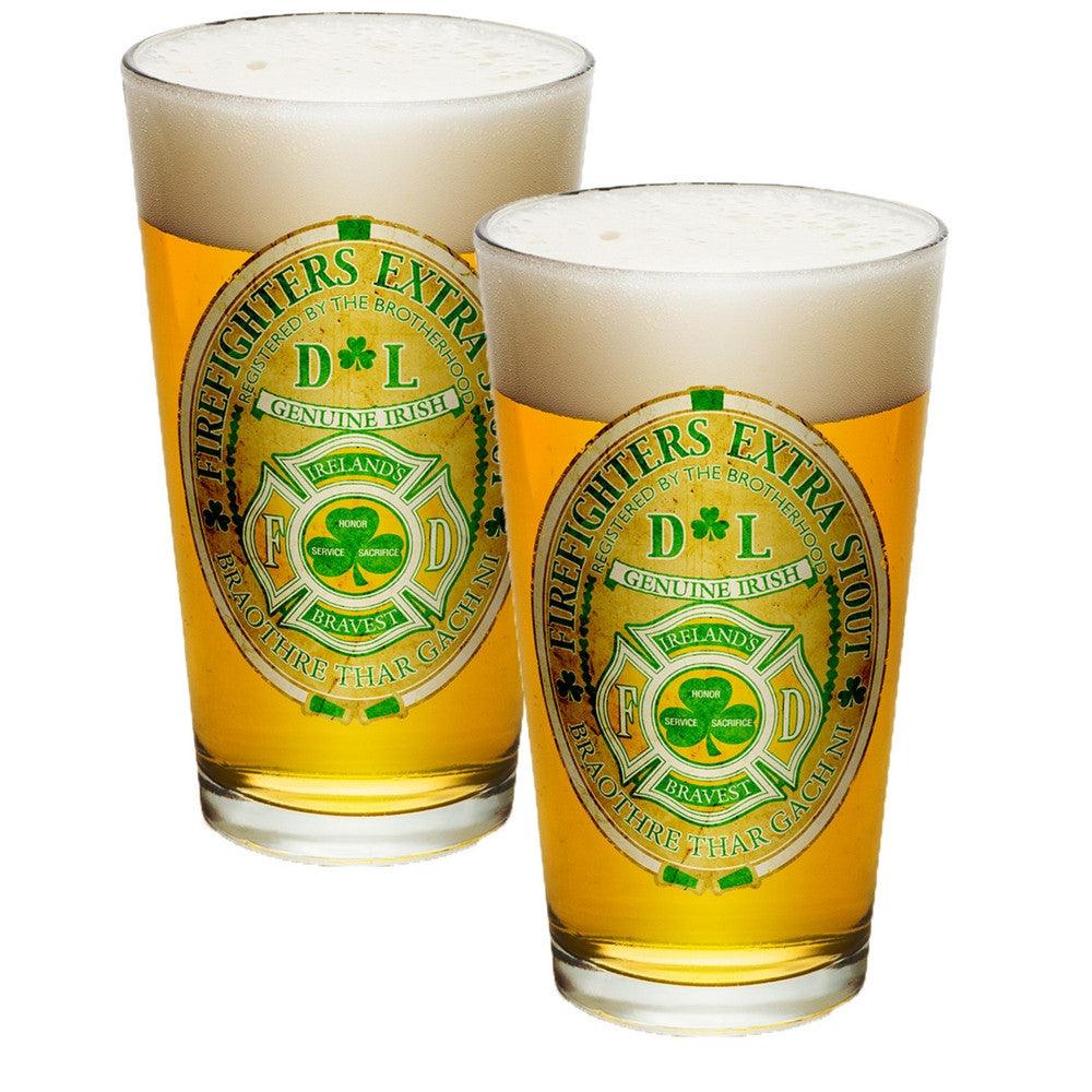 Irish Firefighter Pint Glasses-Military Republic