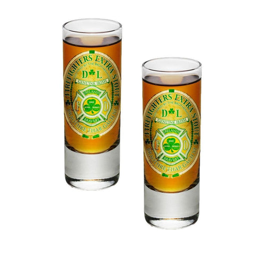 Irish Firefighter Shot Glasses-Military Republic