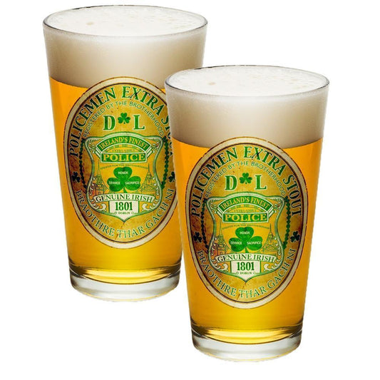 Irish Police Pint Glasses-Military Republic