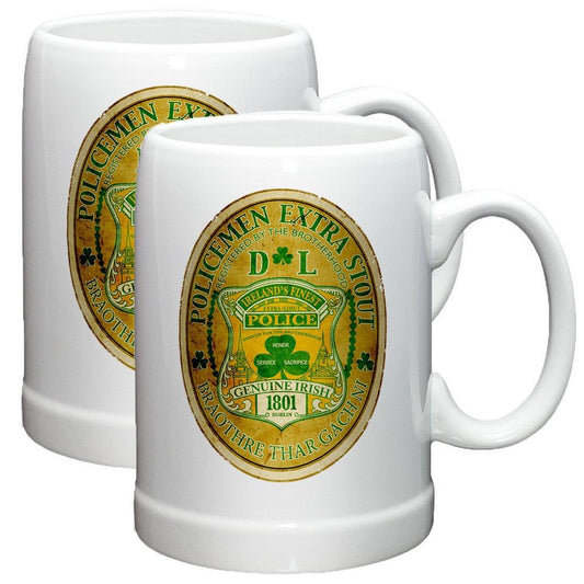 Irish Police Stoneware Mug Set-Military Republic