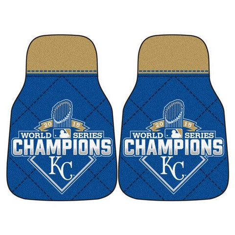 Kansas City Royals 2015 World Series Champions 2Pk Carpet Car Mat Set - Military Republic