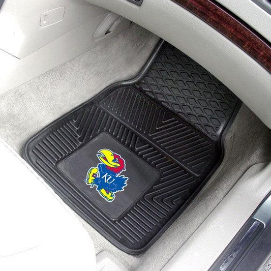 University of Kansas 2pk Heavy Duty Vinyl Car Mat Set - Military Republic