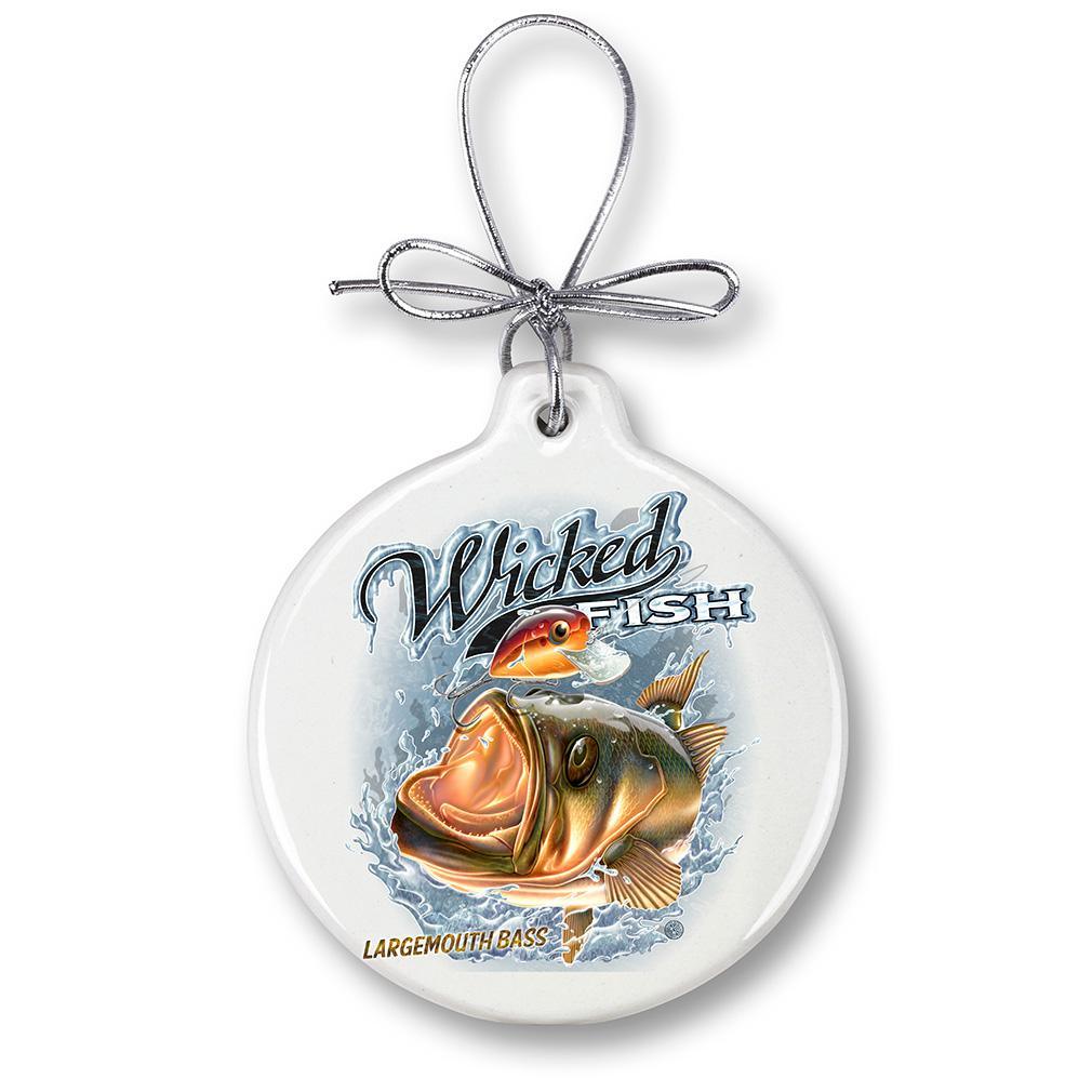 Large Mouth Bass Fishing Christmas Ornament - Military Republic