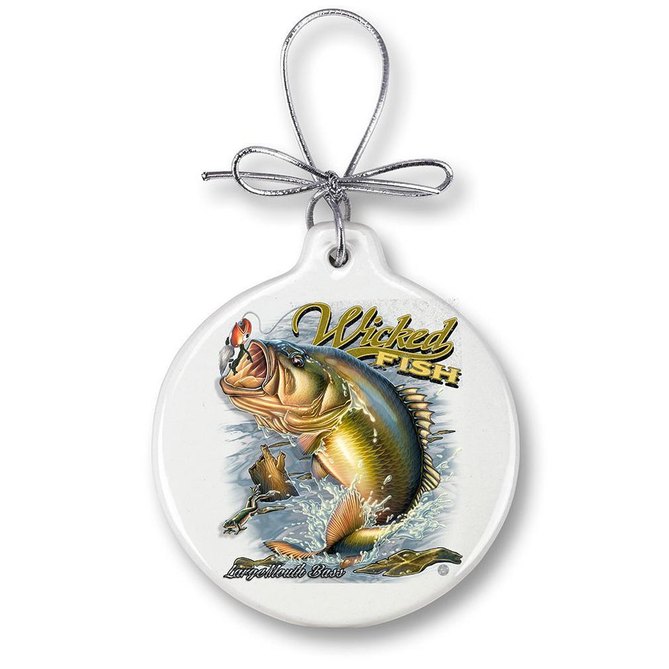 Large-mouth Bass Fishing Christmas Ornament - Military Republic