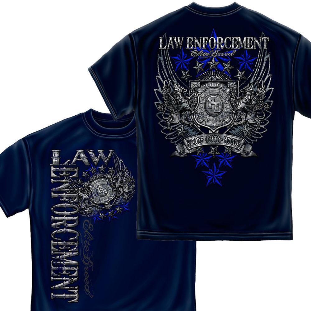 Law Enforcement Elite Breed Law Foil T-Shirt-Military Republic