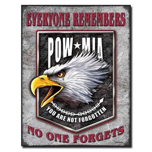 Legends - POW MIA Eagle Tin Sign-Military Republic