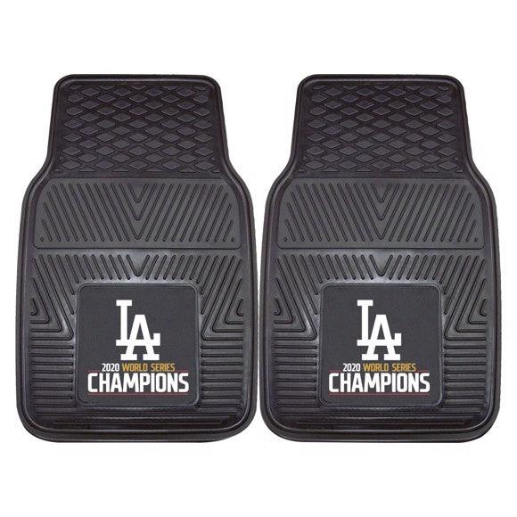 Los Angeles Dodgers 2020 World Series Champions 2pk Heavy Duty Vinyl Car Mat Set - Military Republic