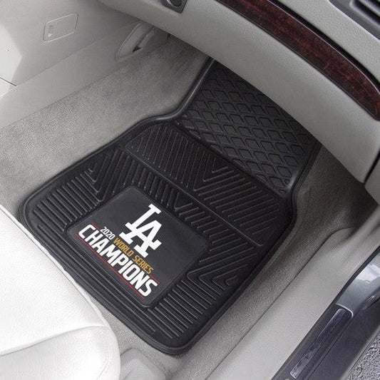 Los Angeles Dodgers 2020 World Series Champions 2pk Heavy Duty Vinyl Car Mat Set - Military Republic