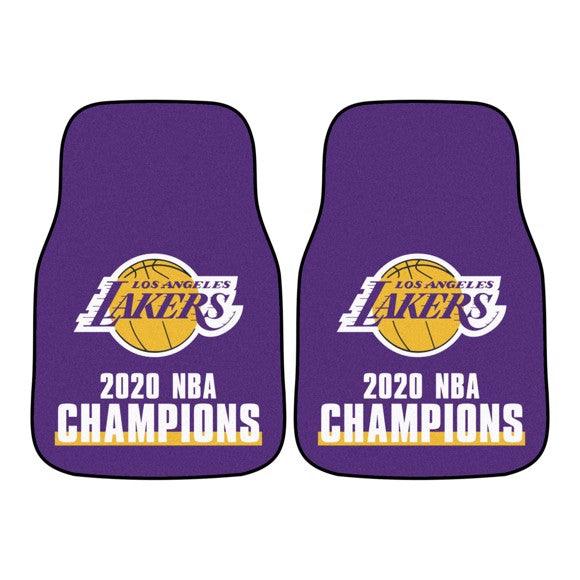 Los Angeles Lakers 2020 NBA Champions 2Pk Carpet Car Mat Set - Military Republic