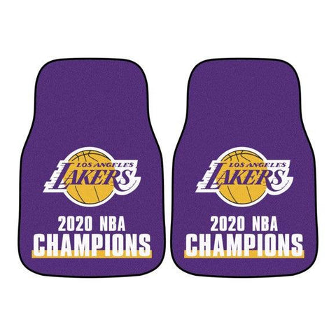 Los Angeles Lakers 2020 NBA Champions 2Pk Carpet Car Mat Set - Military Republic