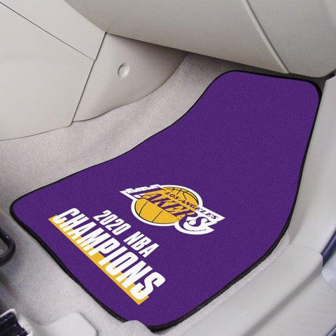 Los Angeles Lakers 2020 NBA Champions 2Pk Carpet Car Mat Set - Military Republic