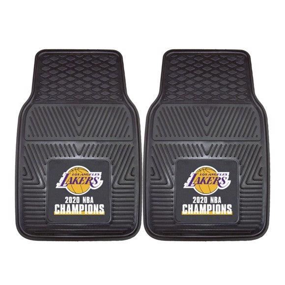 Los Angeles Lakers 2020 NBA Champions 2pk Heavy Duty Vinyl Car Mat Set - Military Republic