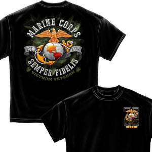 Marine Corps Vietnam Veteran T-Shirt-Military Republic