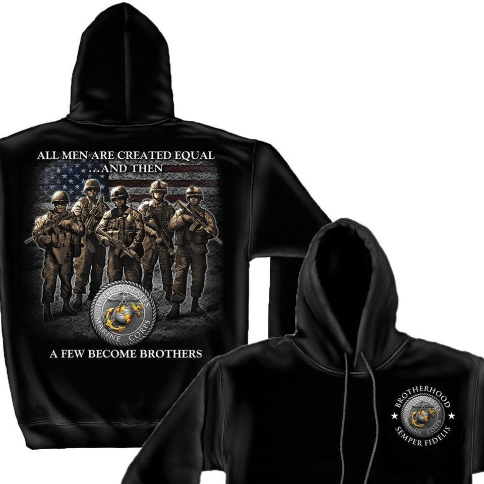 Marines A Few Became Brothers Hoodie-Military Republic