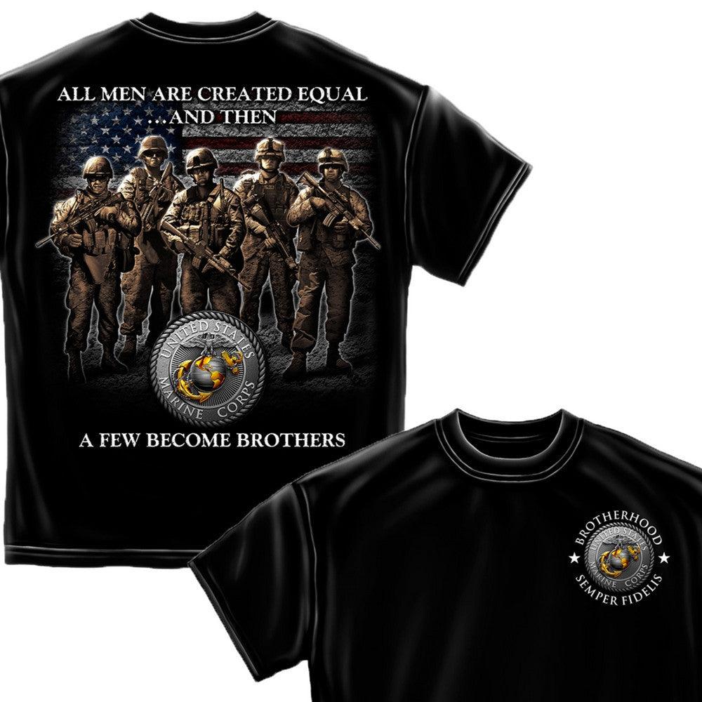 Marines A Few Became Brothers T-Shirt-Military Republic