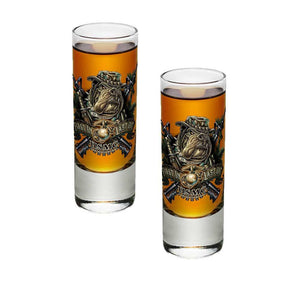 Marines Dog First In Last Out Shot Glasses-Military Republic