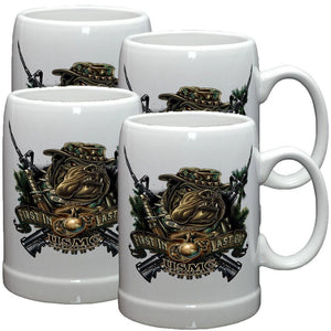 Marines Dog First In Last Out Stoneware Mug Set-Military Republic