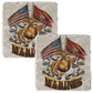 Marines Double Flag Pint Glasses-Military Republic
