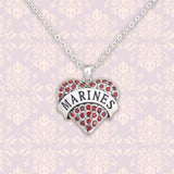 Marines Heart Necklace-Military Republic