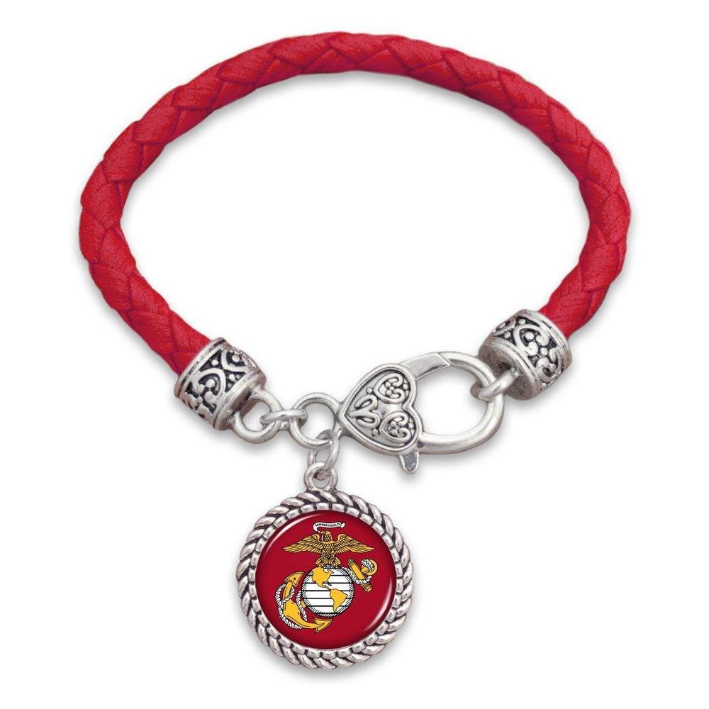 Marines Leather Bracelet-Military Republic