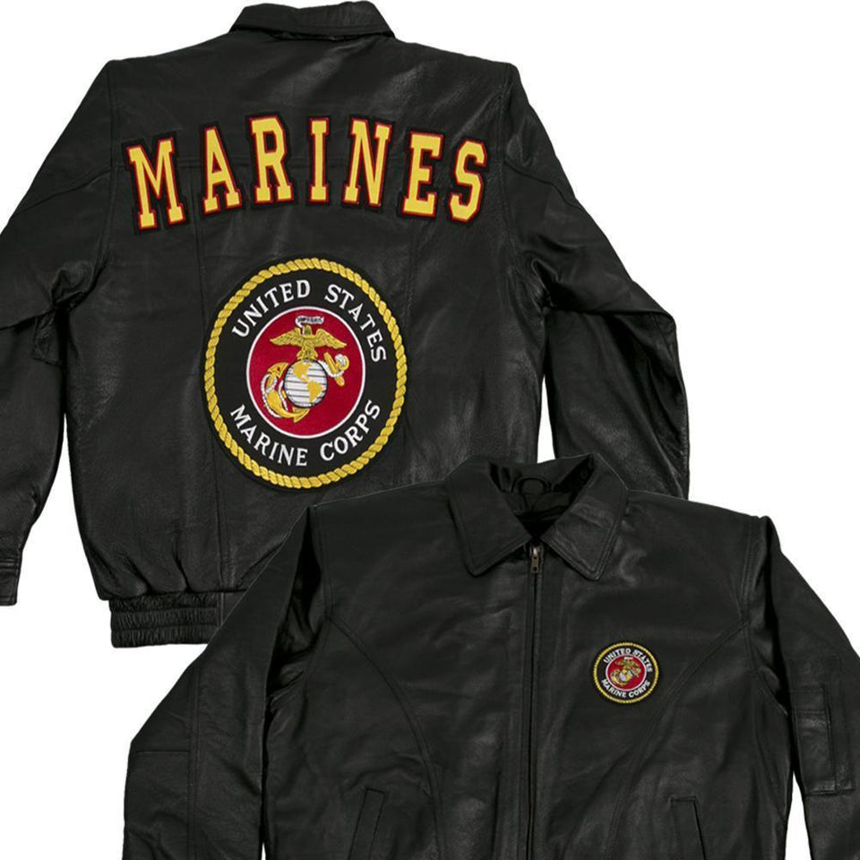 Marines Leather Jacket-Military Republic