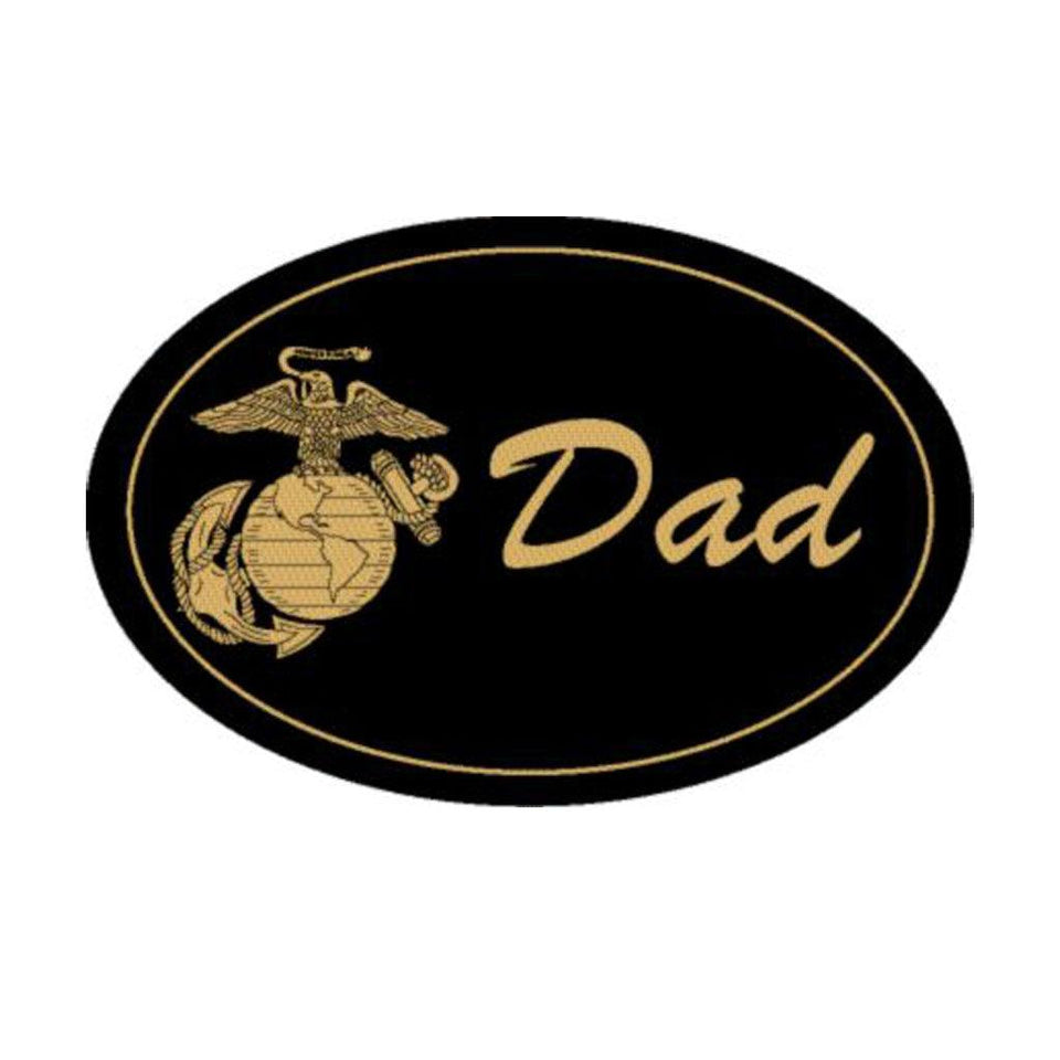 Marine EGA "DAD" on 5 3/4" Oval Magnet - Military Republic