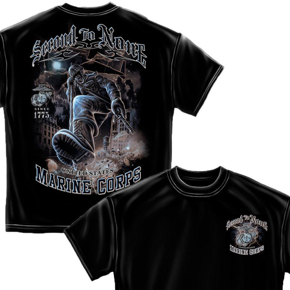 Marines Second To None T-Shirt-Military Republic