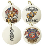 Marines Set Of 4 Christmas Ornament Set-Military Republic