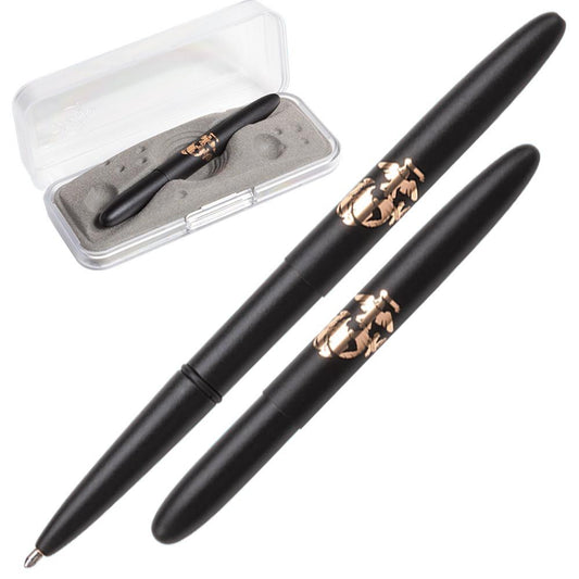 Matte Black Bullet Space Pen with U.S. Marines Insignia - Military Republic