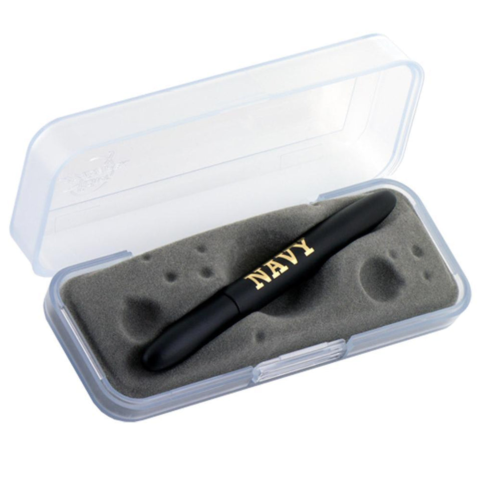 Matte Black Bullet Space Pen with U.S. Navy Letters Laser Engraved - Military Republic
