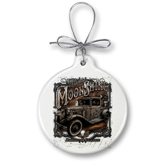 Moon Shine Truck Jar Christmas Ornament - Military Republic