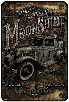 Moon Light Shine Metal Parking Sign - Military Republic