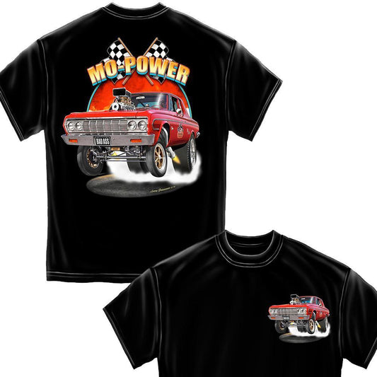 More Power Black Hot Rods T-Shirt-Military Republic