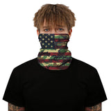 Multi-color Camo USA Flag Design Outdoors Motorcycle Face Mask Bandana Headwear - Military Republic