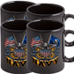 Navy Double Flag Stoneware Mug Set - Black - Military Republic