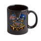 Navy Double Flag Stoneware Mug Set - Black - Military Republic