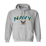 U.S. Navy Logo Sweatshirt Hoodie - Grey - Military Republic
